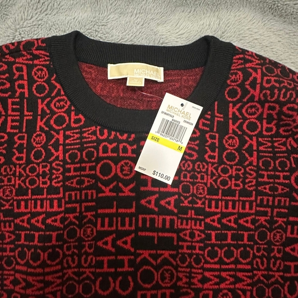 Michael Kors Red/Black Logo Sweater - Picture 5 of 5